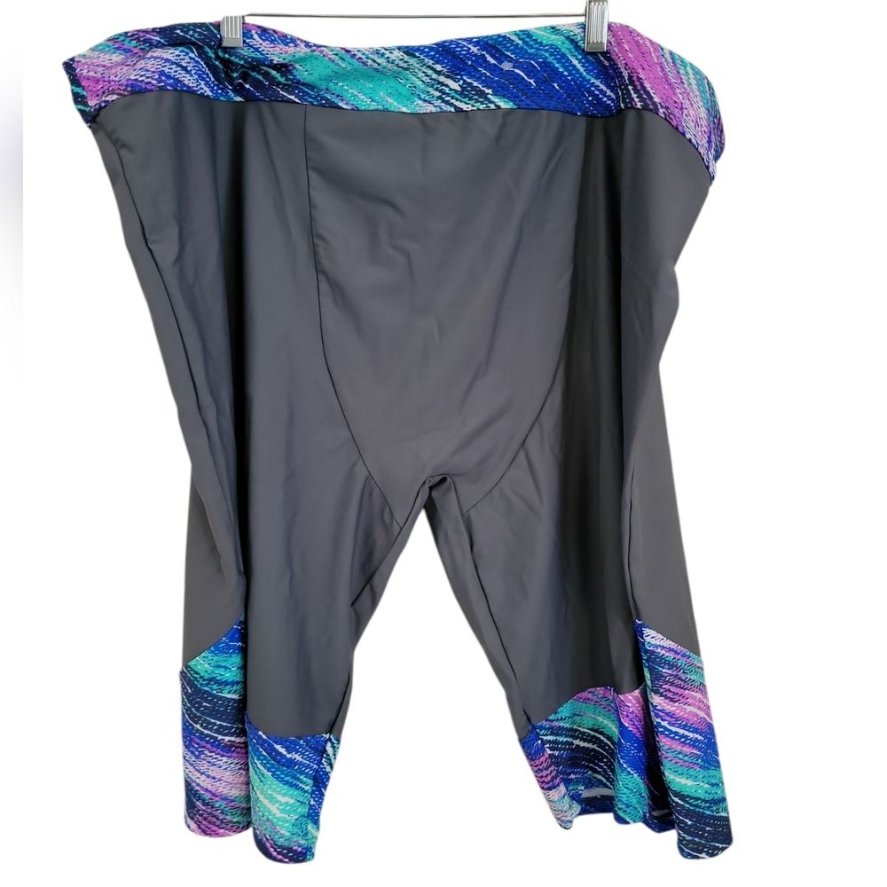 Blue and Purple Athletic Shorts with Vibrant Design Size 4XL